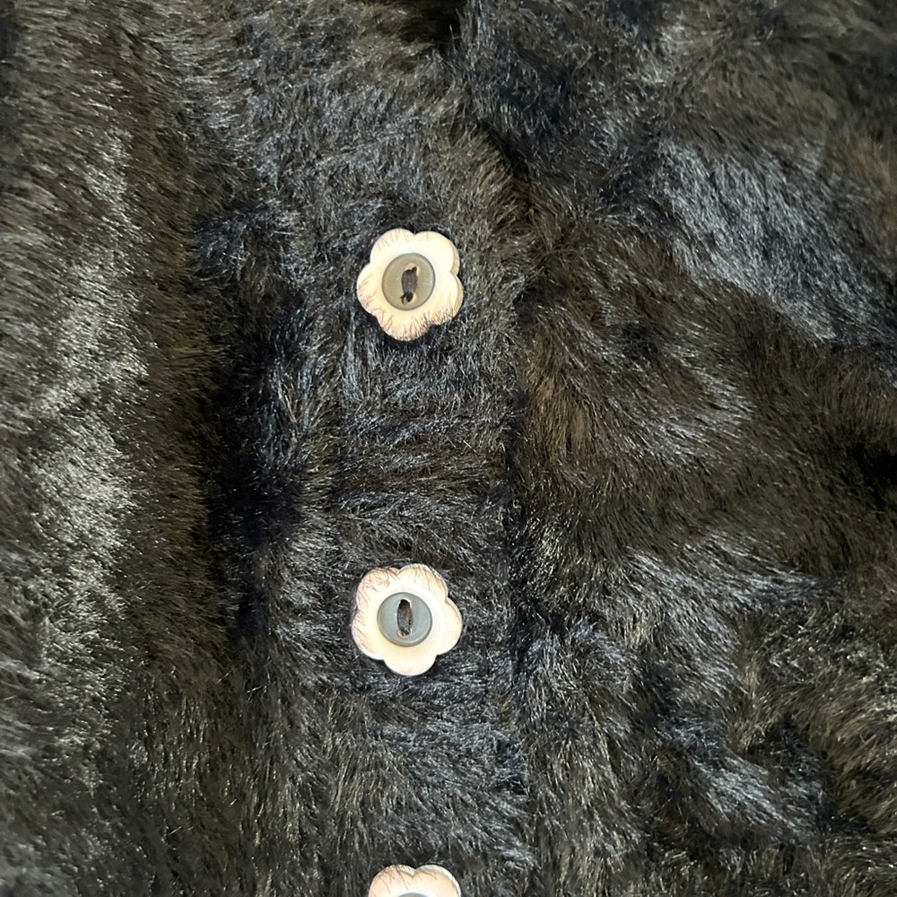 For Love and Lemons Devon Cropped Black Fuzzy Cropped Cardigan Spring 2021 - Picture 6 of 7